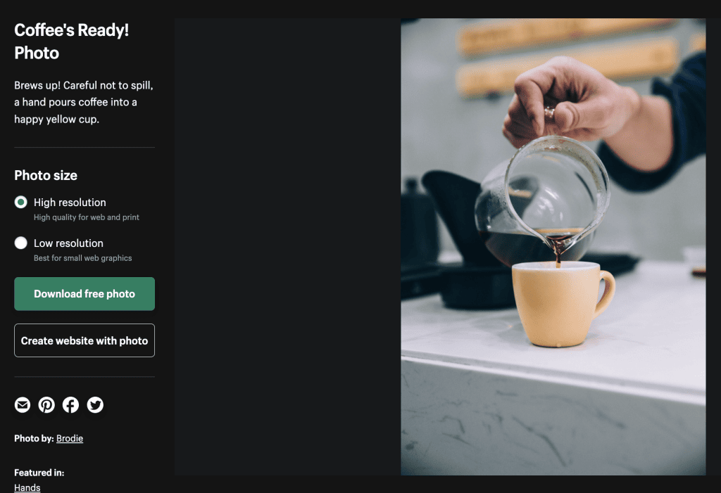 burst by shopify coffee image