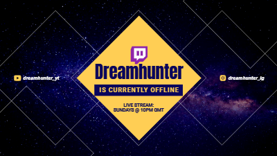 Twitch Offline Banner template