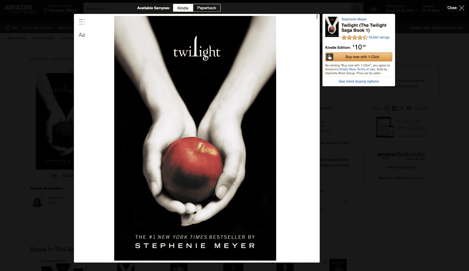 twilight ebook example