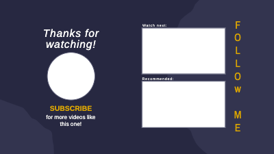 YouTube End Screen template